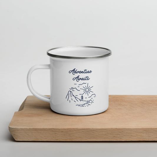 Adventure Awaits Enamel Mug - Swash Peak
