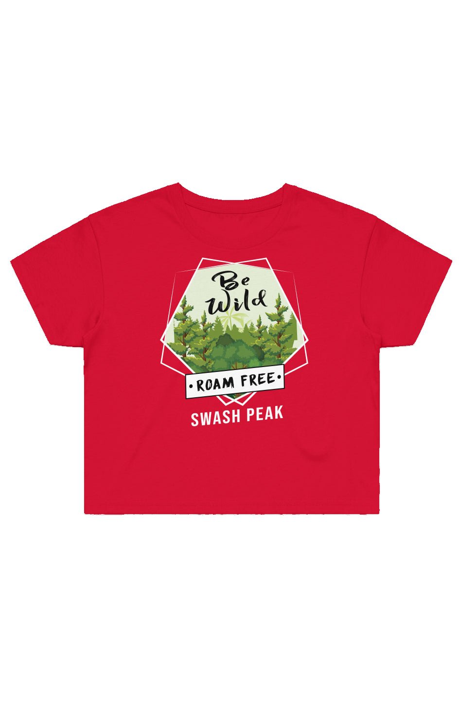 Be Wild Roam Free Cropped Tee - Swash Peak
