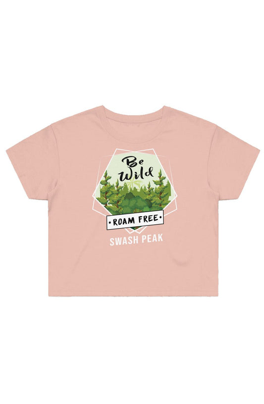 Be Wild Roam Free Cropped Tee - Swash Peak
