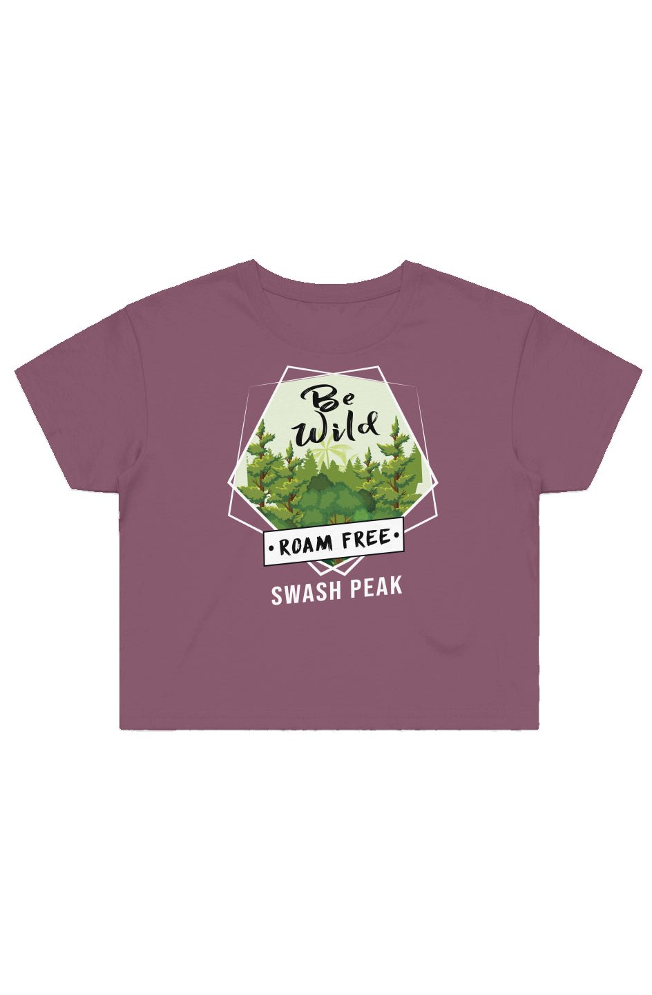 Be Wild Roam Free Cropped Tee - Swash Peak