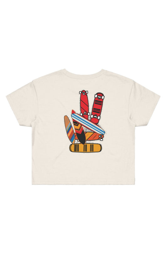 Boards of Peace Cropped Tee - Swash Peak