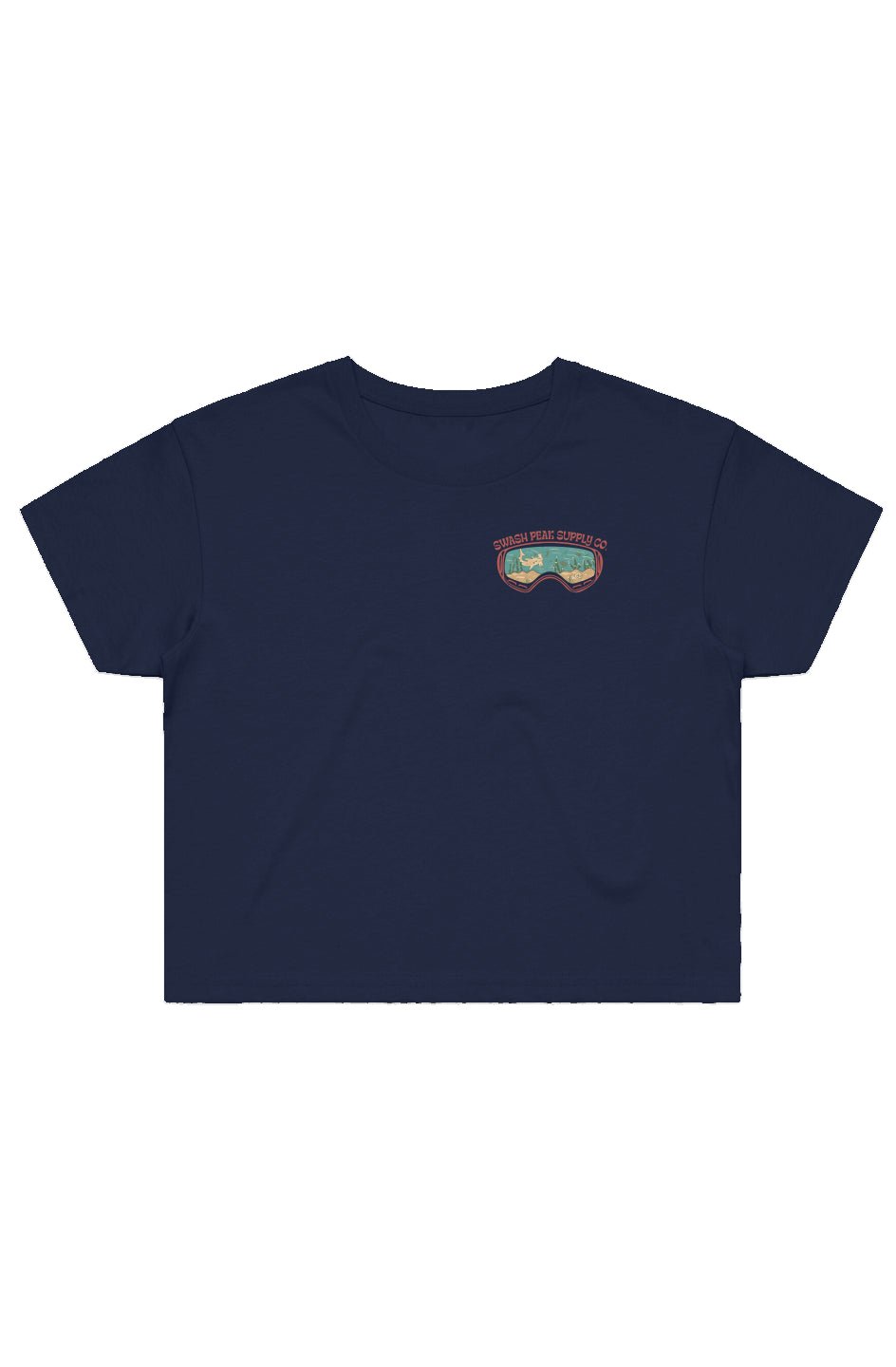 Dive Goggles Cropped Tee - Swash Peak