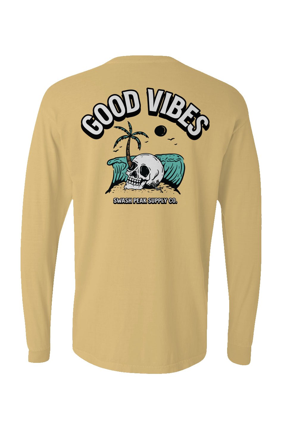 Good Vibes Long Sleeve Unisex Tee - Swash Peak