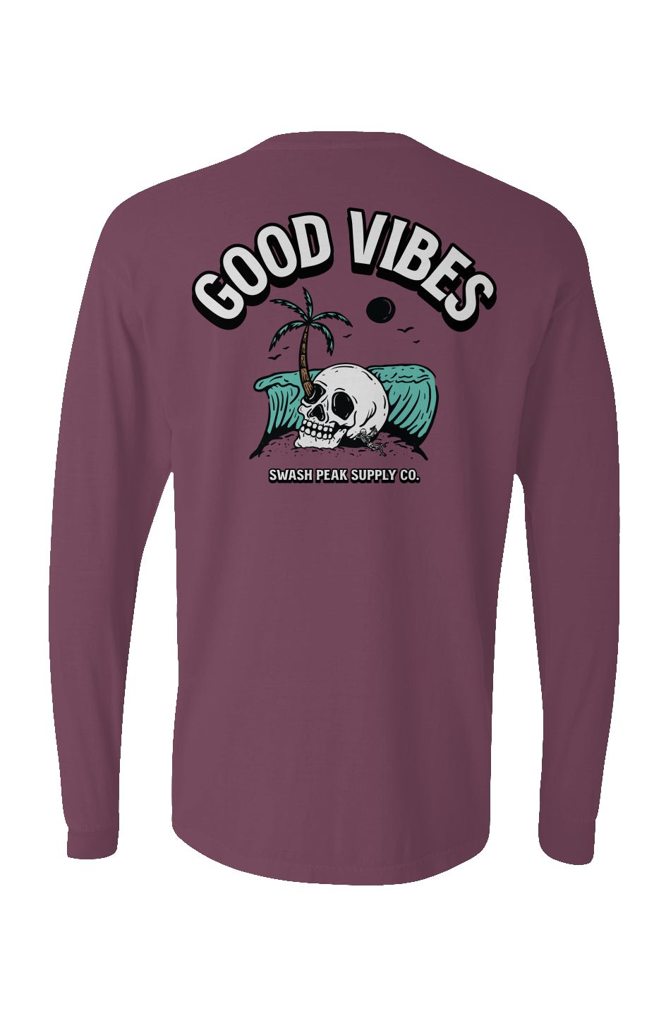Good Vibes Long Sleeve Unisex Tee - Swash Peak
