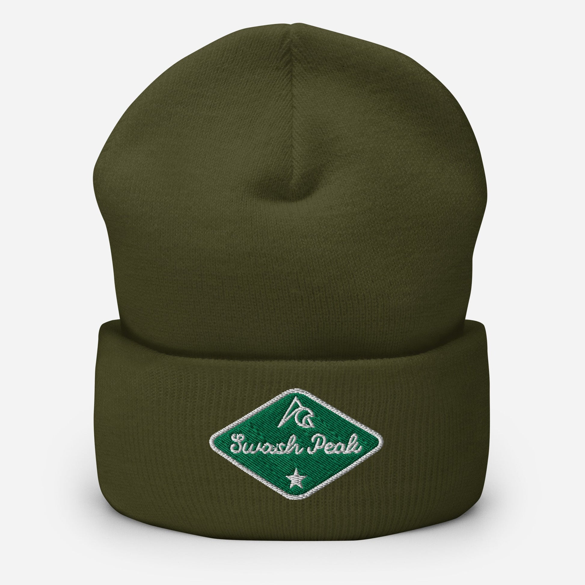Green Back Cuffed Beanie - Swash Peak