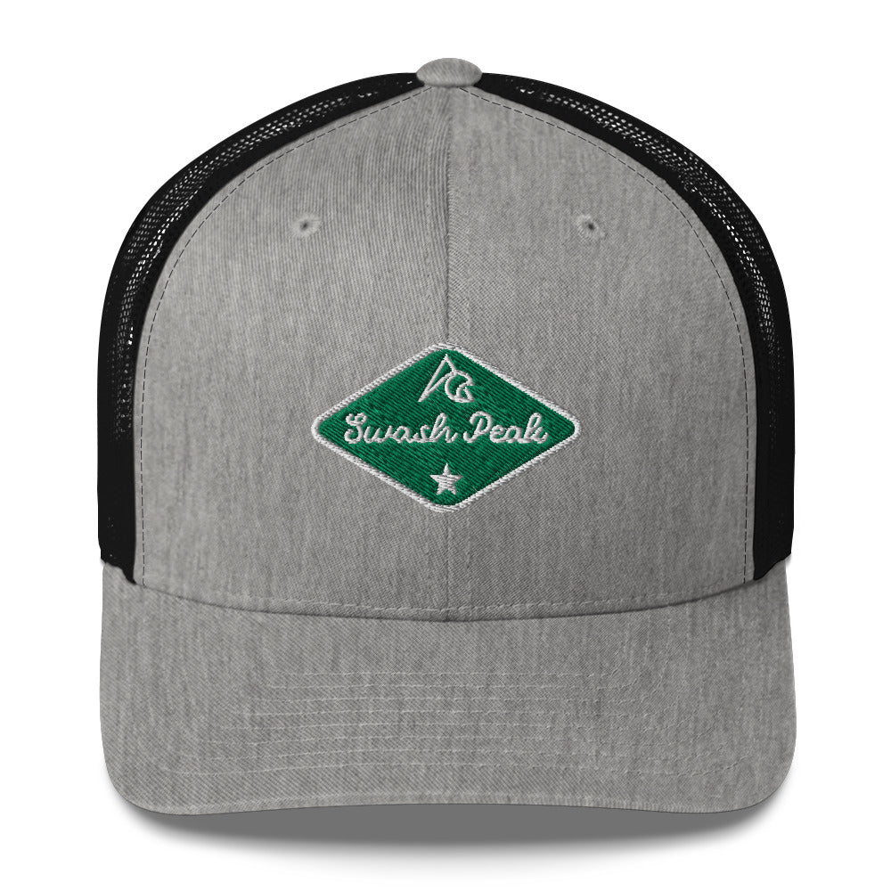 Green Back Trucker Hat - Swash Peak