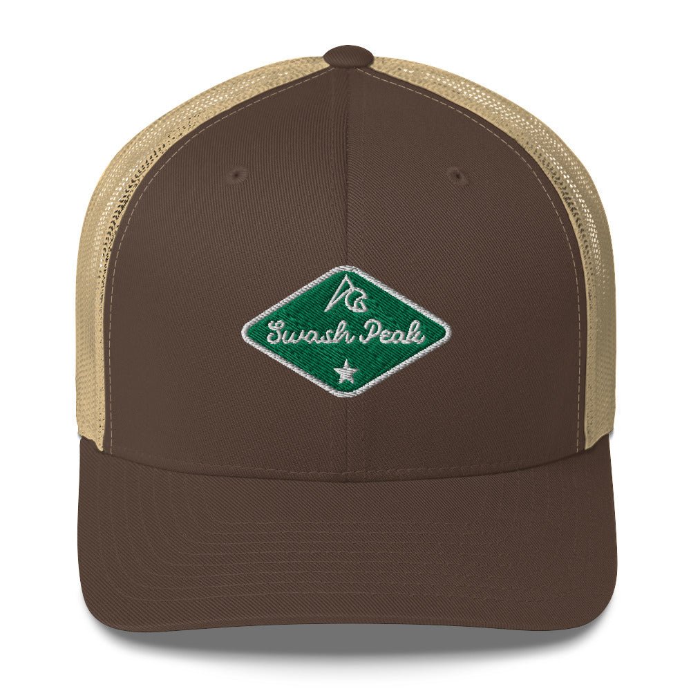 Green Back Trucker Hat - Swash Peak