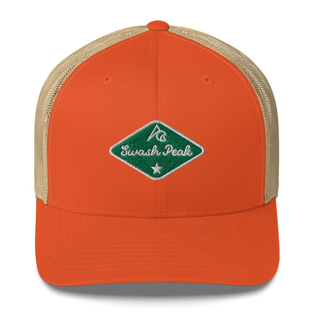 Green Back Trucker Hat - Swash Peak