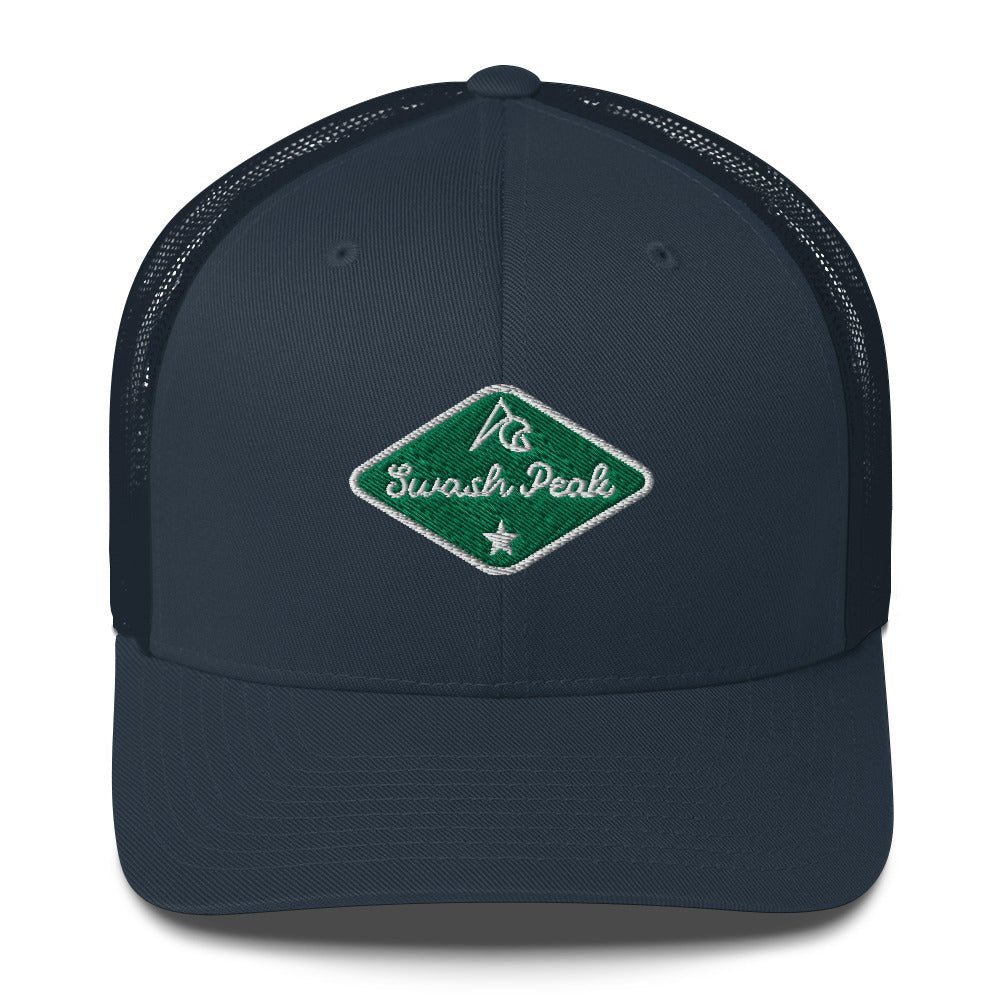 Green Back Trucker Hat - Swash Peak