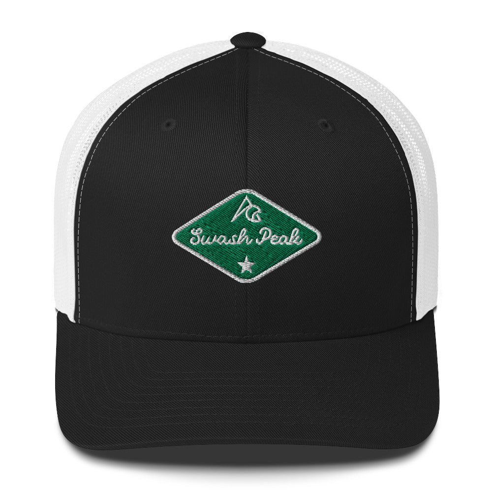 Green Back Trucker Hat - Swash Peak