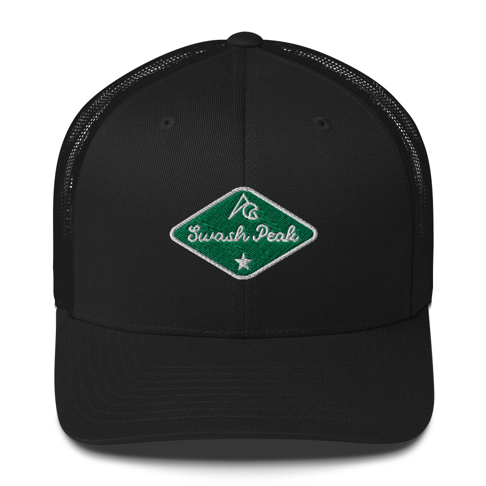 Green Back Trucker Hat - Swash Peak