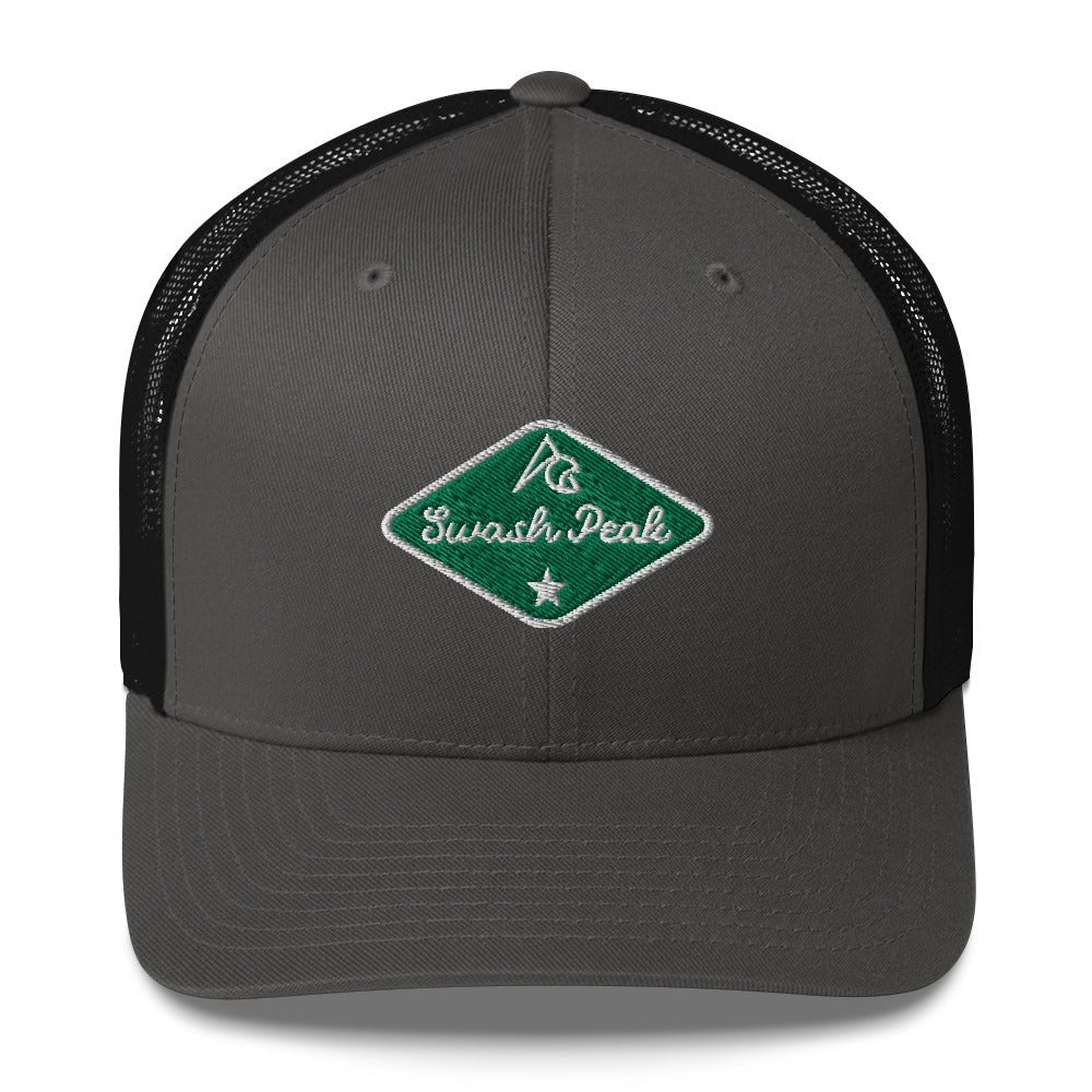 Green Back Trucker Hat - Swash Peak