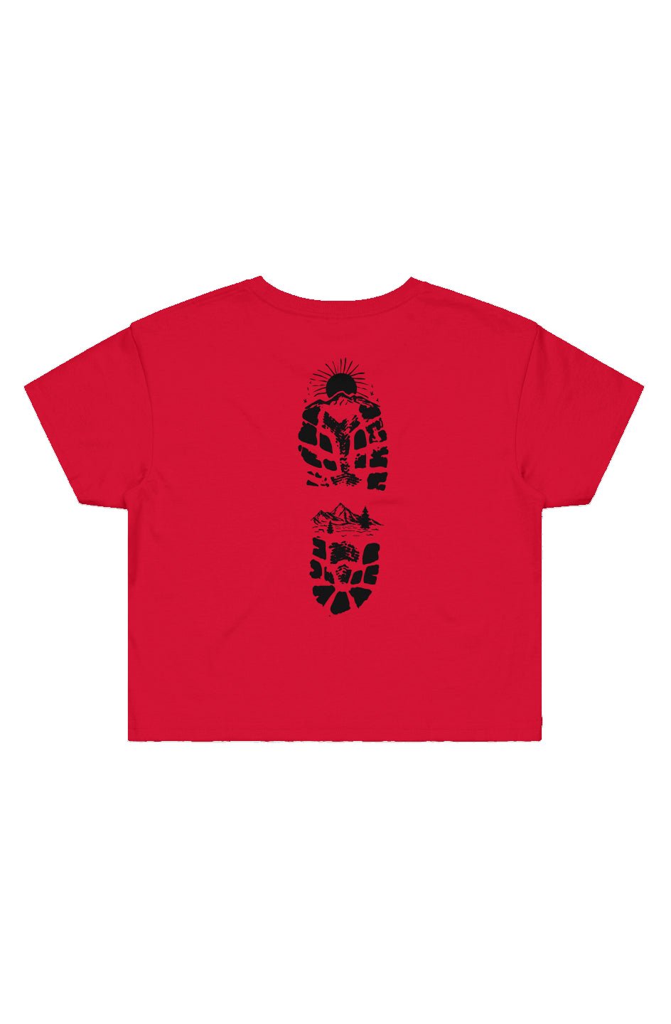 Hiking Bootprint Cropped Tee - Swash Peak