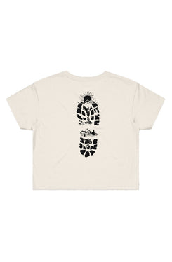 Hiking Bootprint Cropped Tee - Swash Peak
