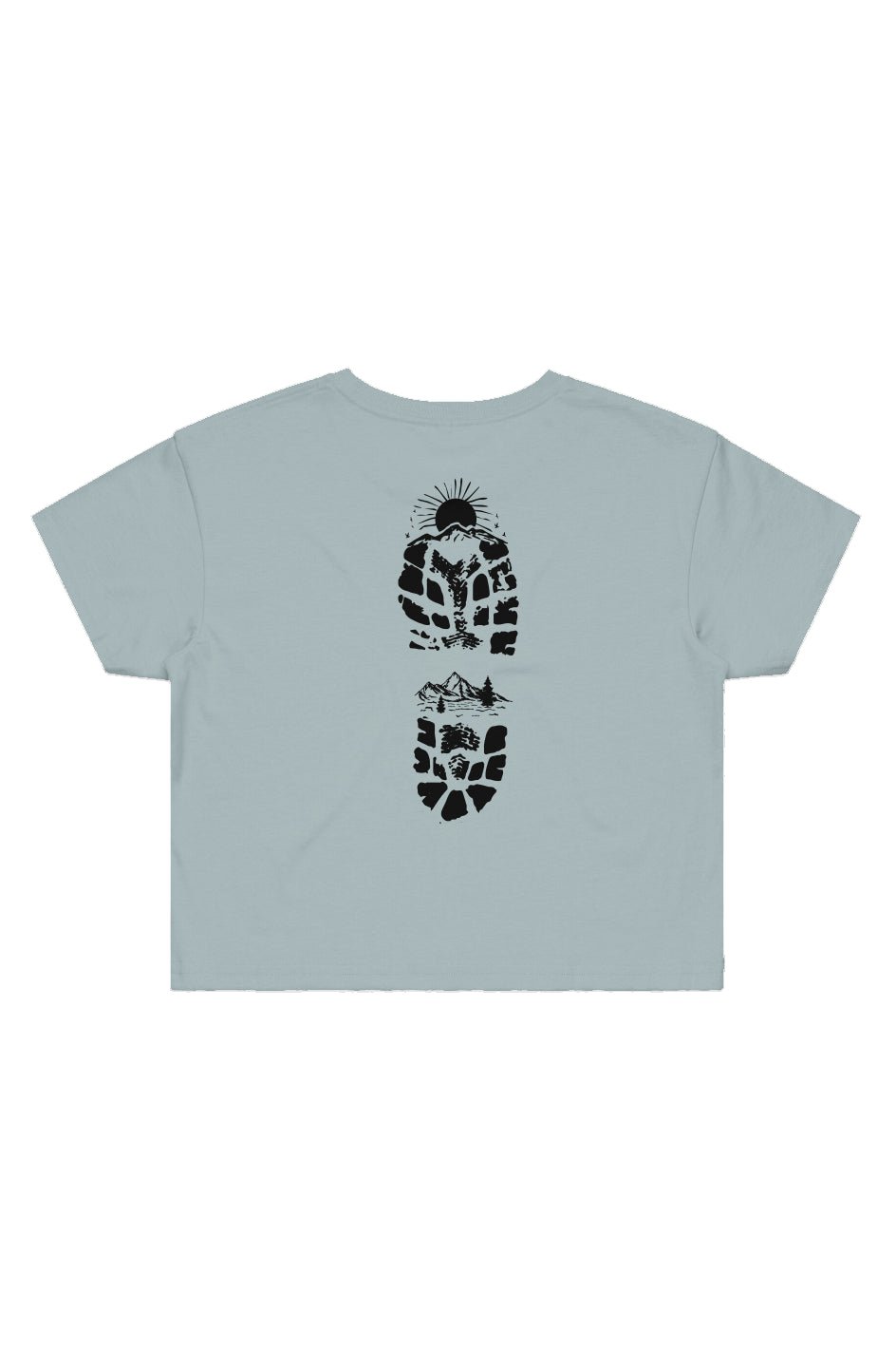 Hiking Bootprint Cropped Tee - Swash Peak