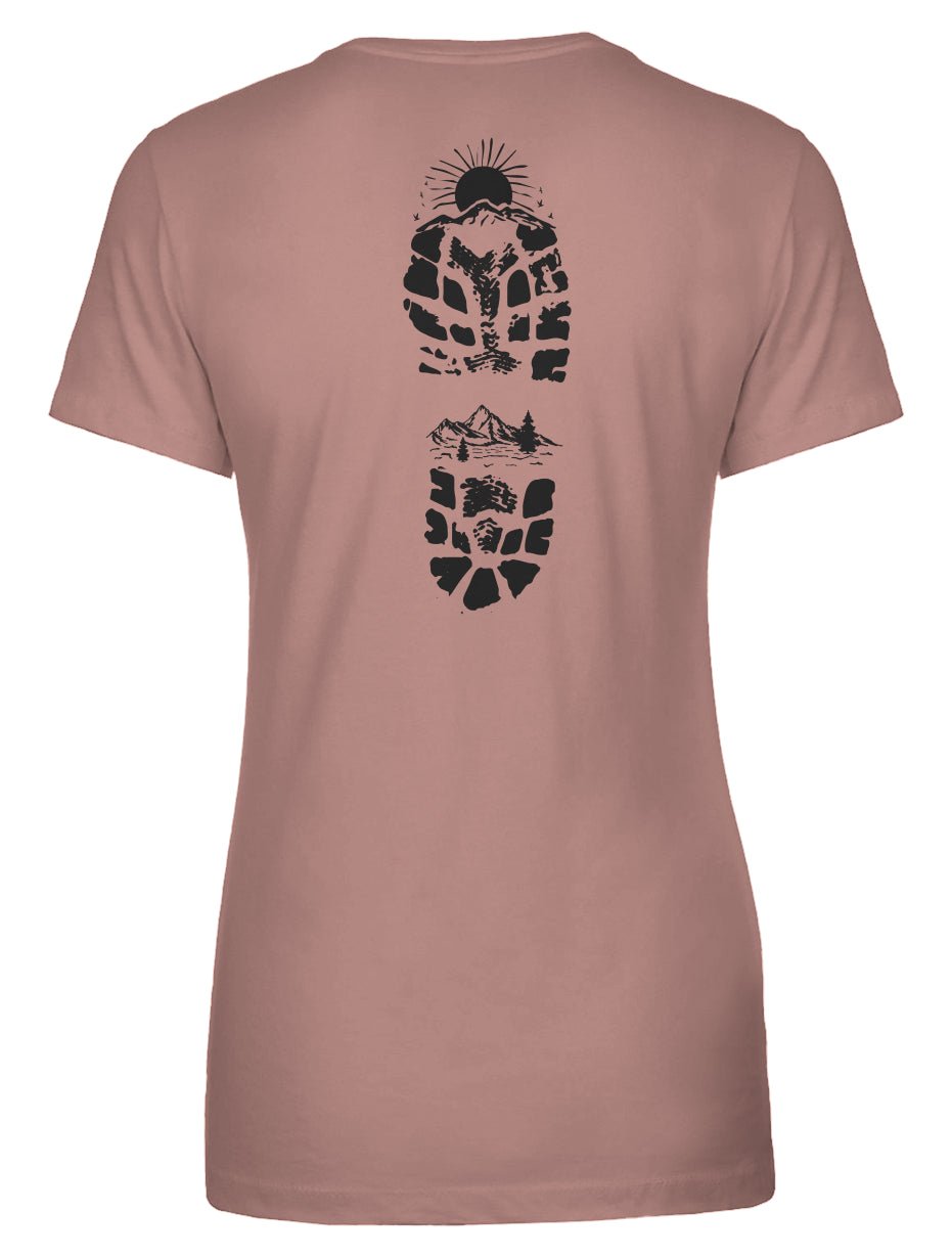 Hiking Bootprint Women's Tee - Swash Peak