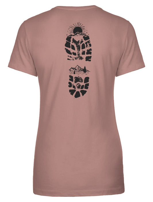 Hiking Bootprint Women's Tee - Swash Peak