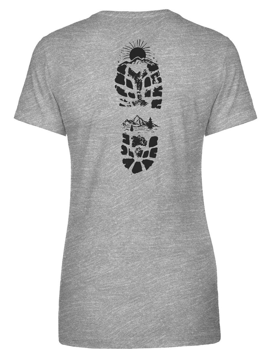 Hiking Bootprint Women's Tee - Swash Peak