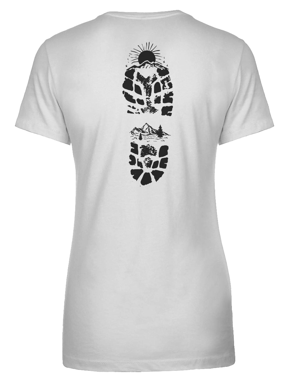 Hiking Bootprint Women's Tee - Swash Peak