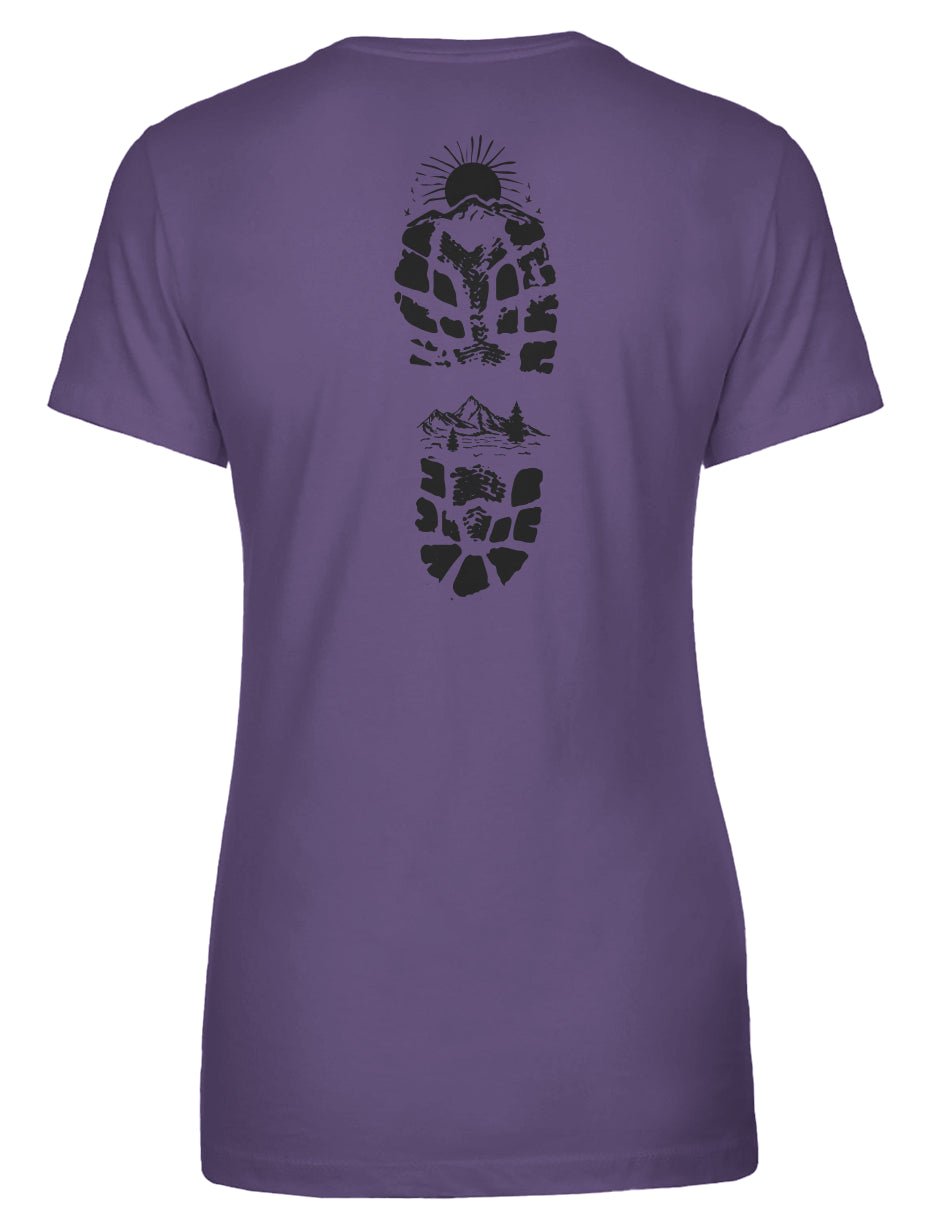 Hiking Bootprint Women's Tee - Swash Peak