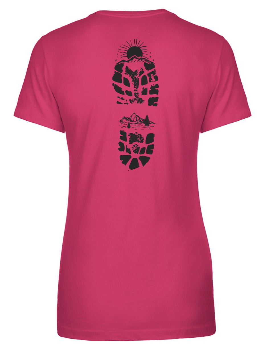 Hiking Bootprint Women's Tee - Swash Peak