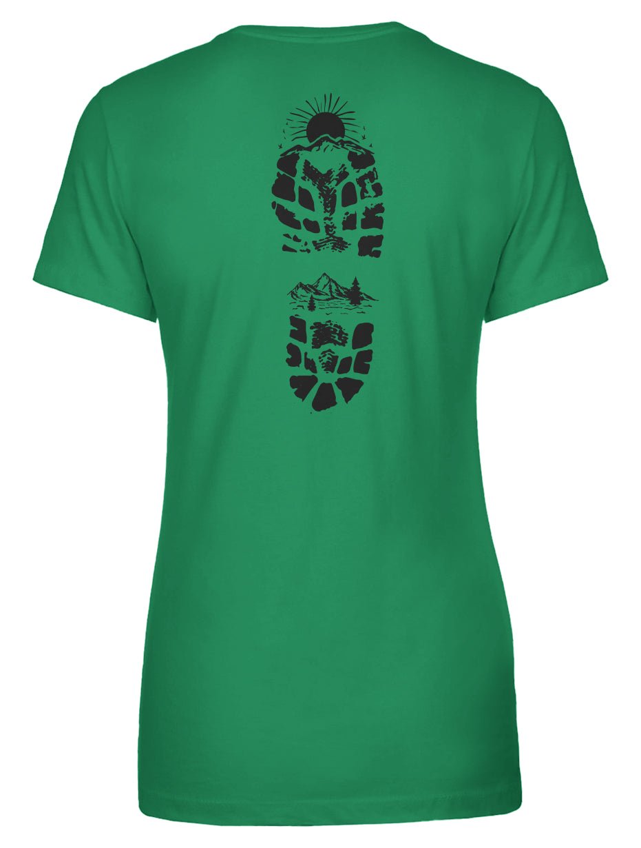 Hiking Bootprint Women's Tee - Swash Peak