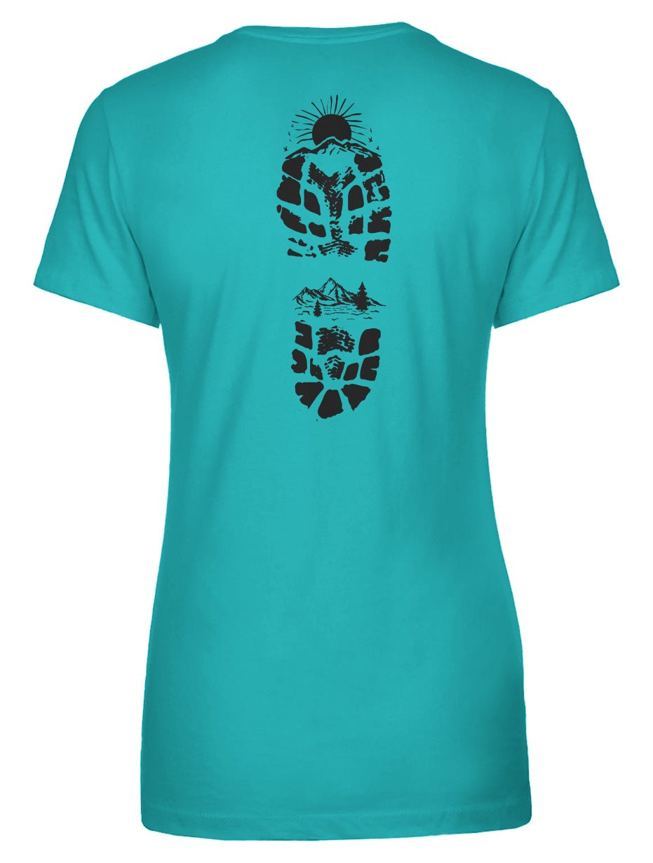 Hiking Bootprint Women's Tee - Swash Peak