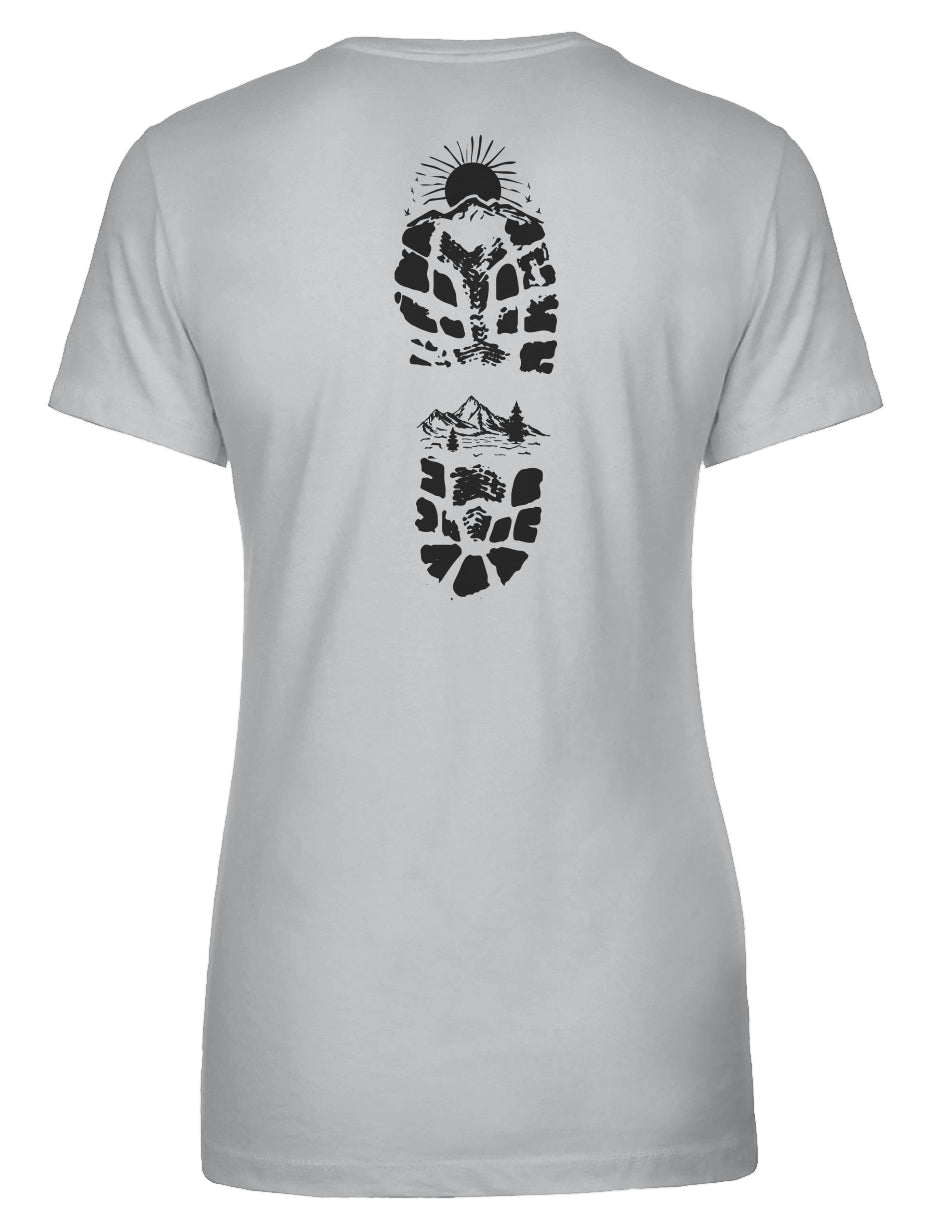 Hiking Bootprint Women's Tee - Swash Peak