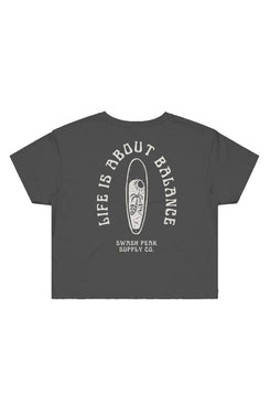 Life is About Balance Cropped Tee - Swash Peak