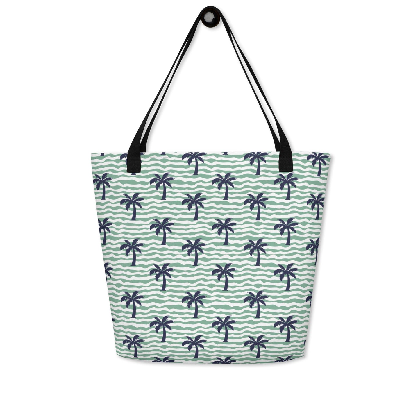 Palm Tree Large Tote Bag w/ Pocket - Swash Peak