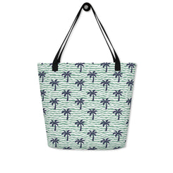 Palm Tree Large Tote Bag w/ Pocket - Swash Peak