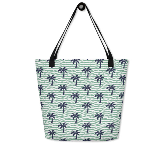 Palm Tree Large Tote Bag w/ Pocket - Swash Peak