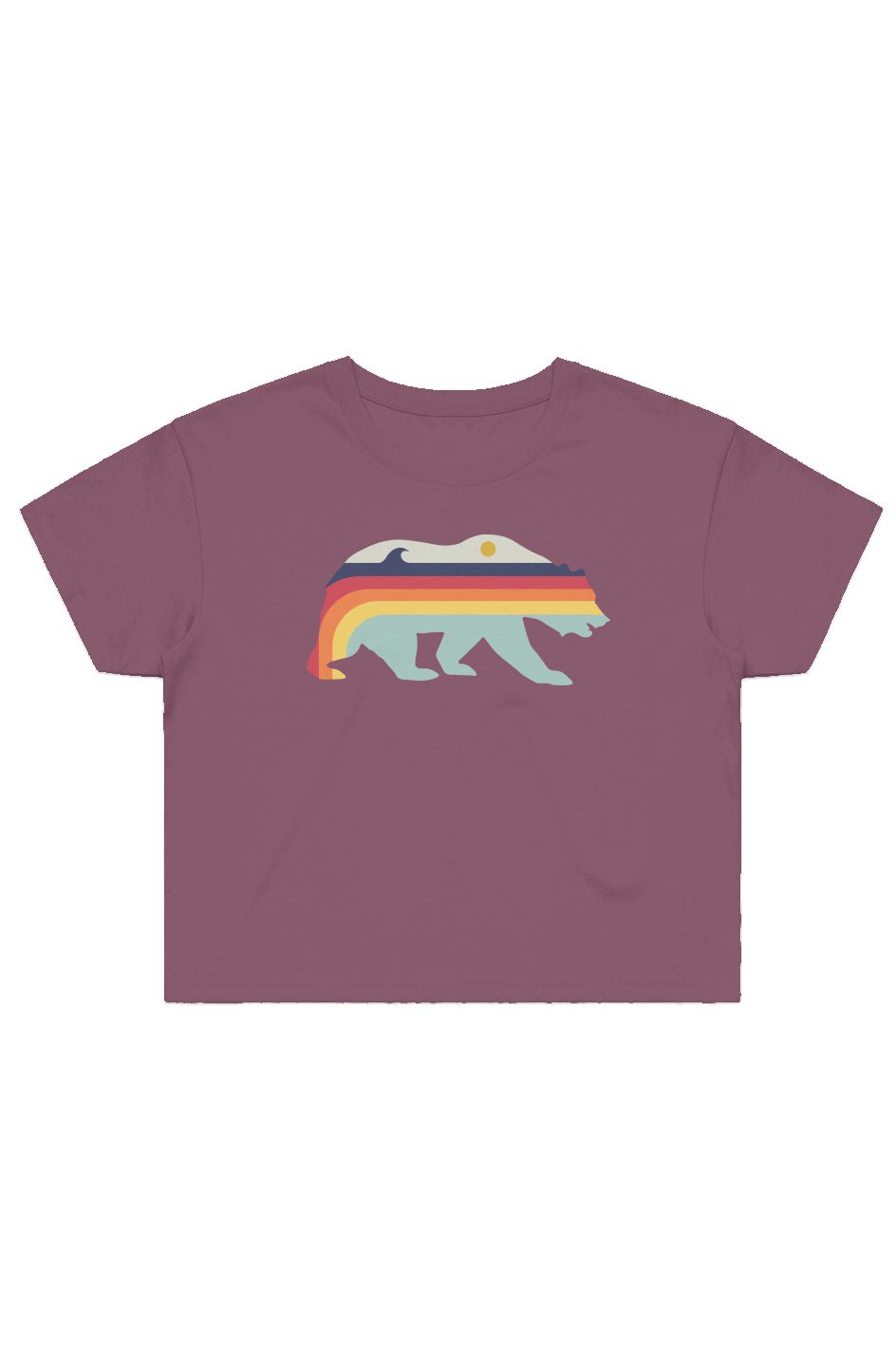 Retro Bear Cropped Tee - Swash Peak