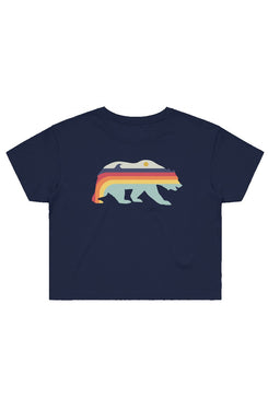 Retro Bear Cropped Tee - Swash Peak