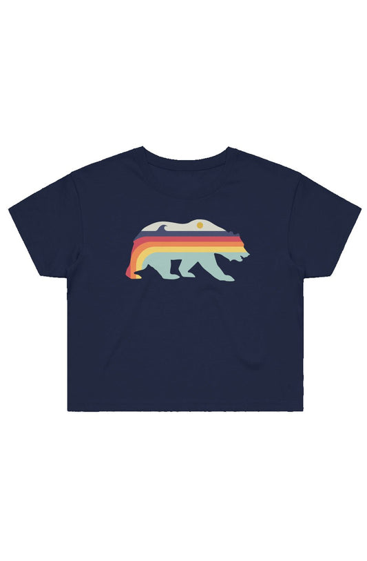 Retro Bear Cropped Tee - Swash Peak