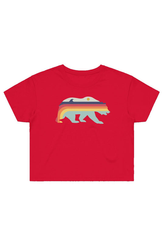 Retro Bear Cropped Tee - Swash Peak
