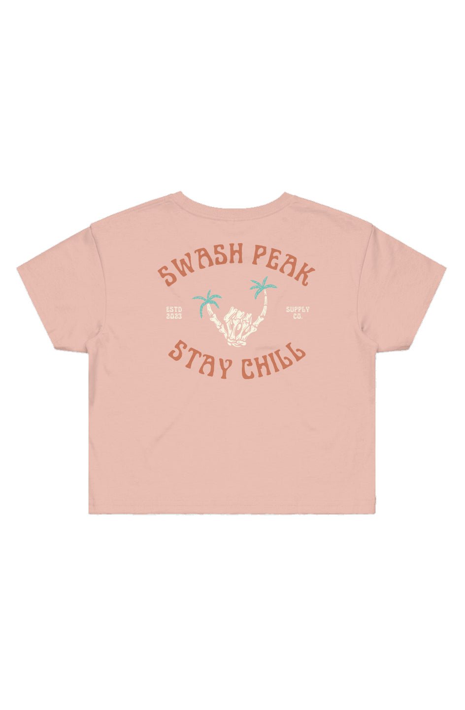 Skeleton Shaka Cropped Tee - Swash Peak