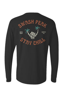 Skeleton Shaka Long Sleeve Unisex Tee - Swash Peak