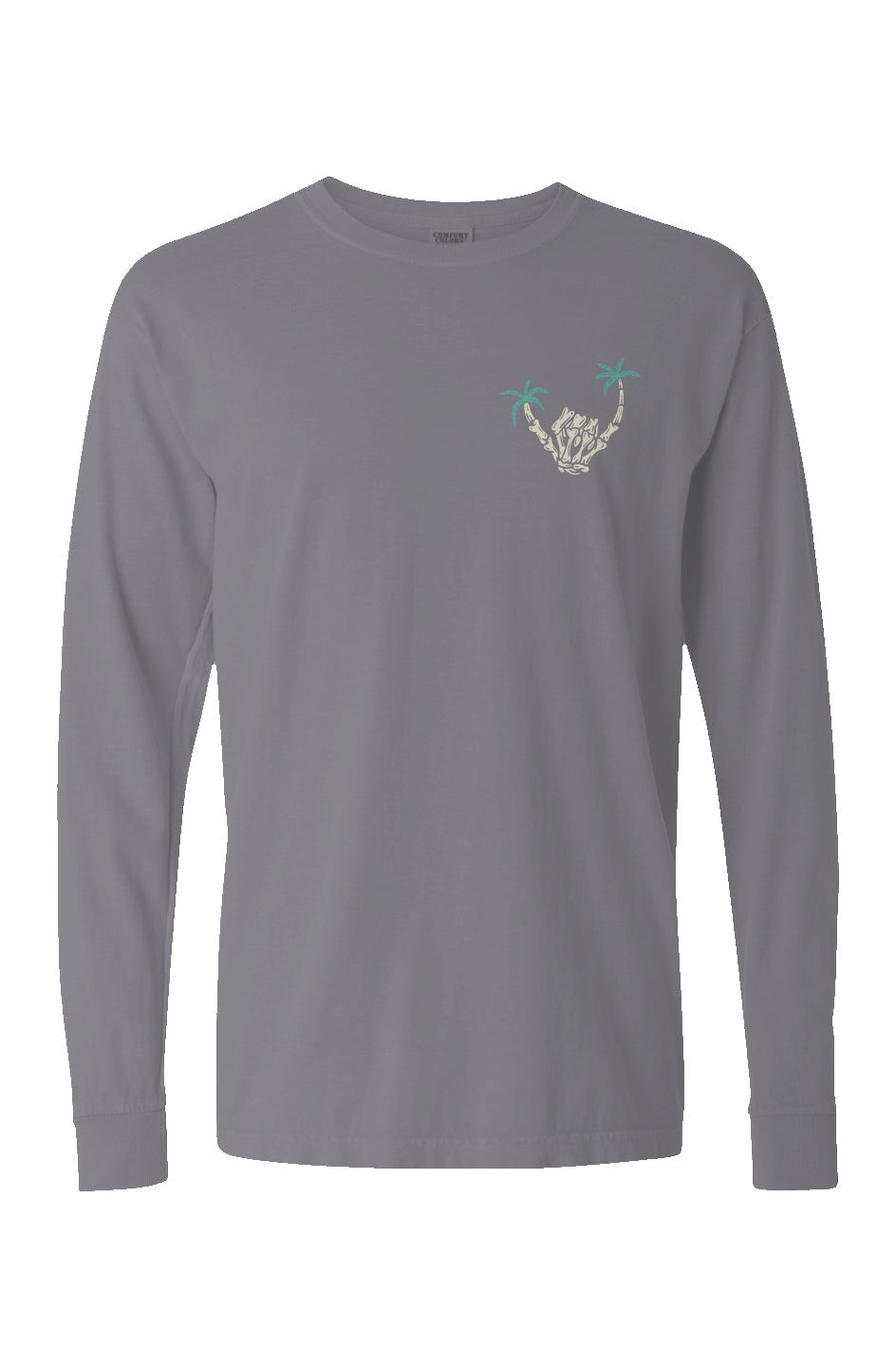 Skeleton Shaka Long Sleeve Unisex Tee - Swash Peak
