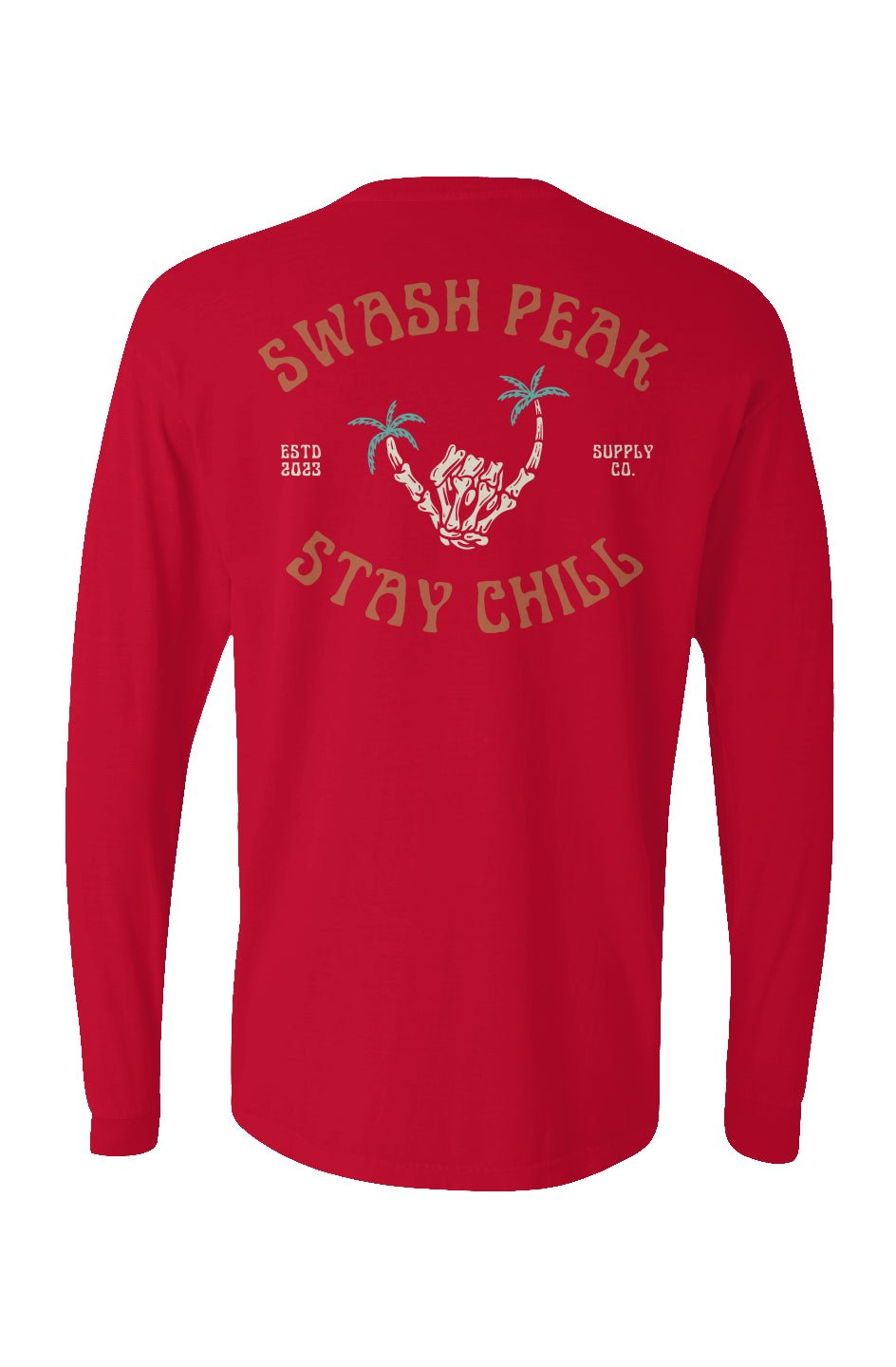 Skeleton Shaka Long Sleeve Unisex Tee - Swash Peak