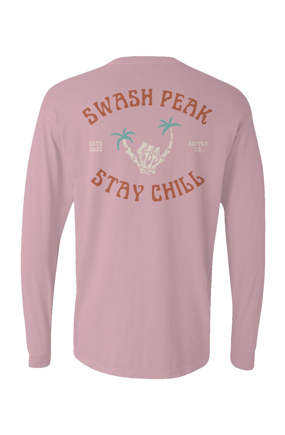 Skeleton Shaka Long Sleeve Unisex Tee - Swash Peak