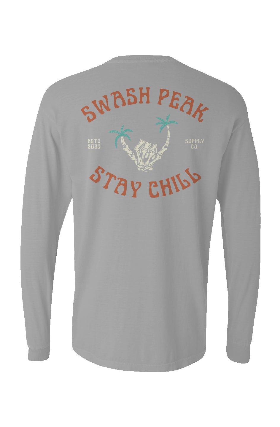 Skeleton Shaka Long Sleeve Unisex Tee - Swash Peak