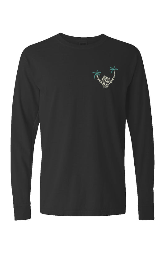 Skeleton Shaka Long Sleeve Unisex Tee - Swash Peak