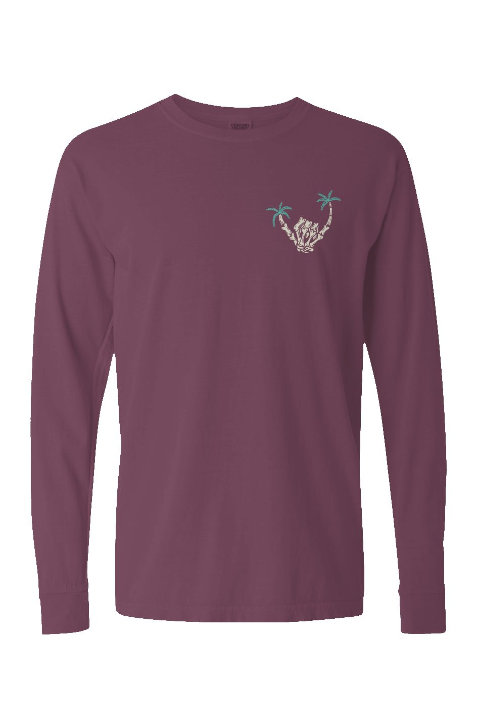 Skeleton Shaka Long Sleeve Unisex Tee - Swash Peak
