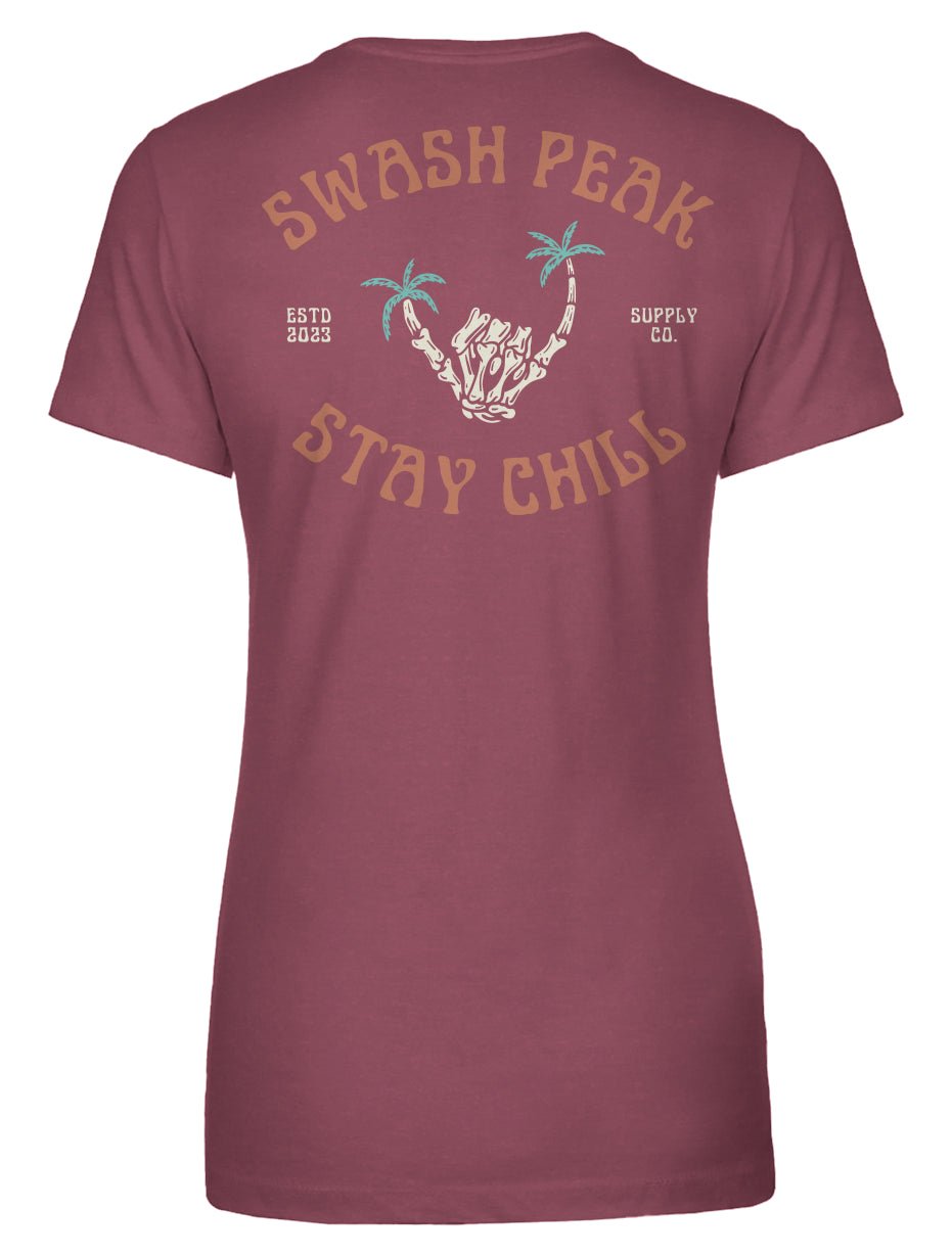 Skeleton Shaka Women's Tee - Swash Peak