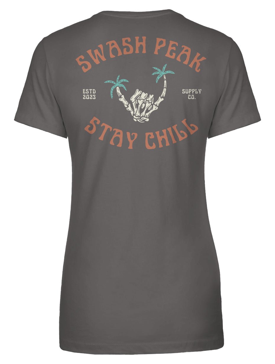 Skeleton Shaka Women's Tee - Swash Peak
