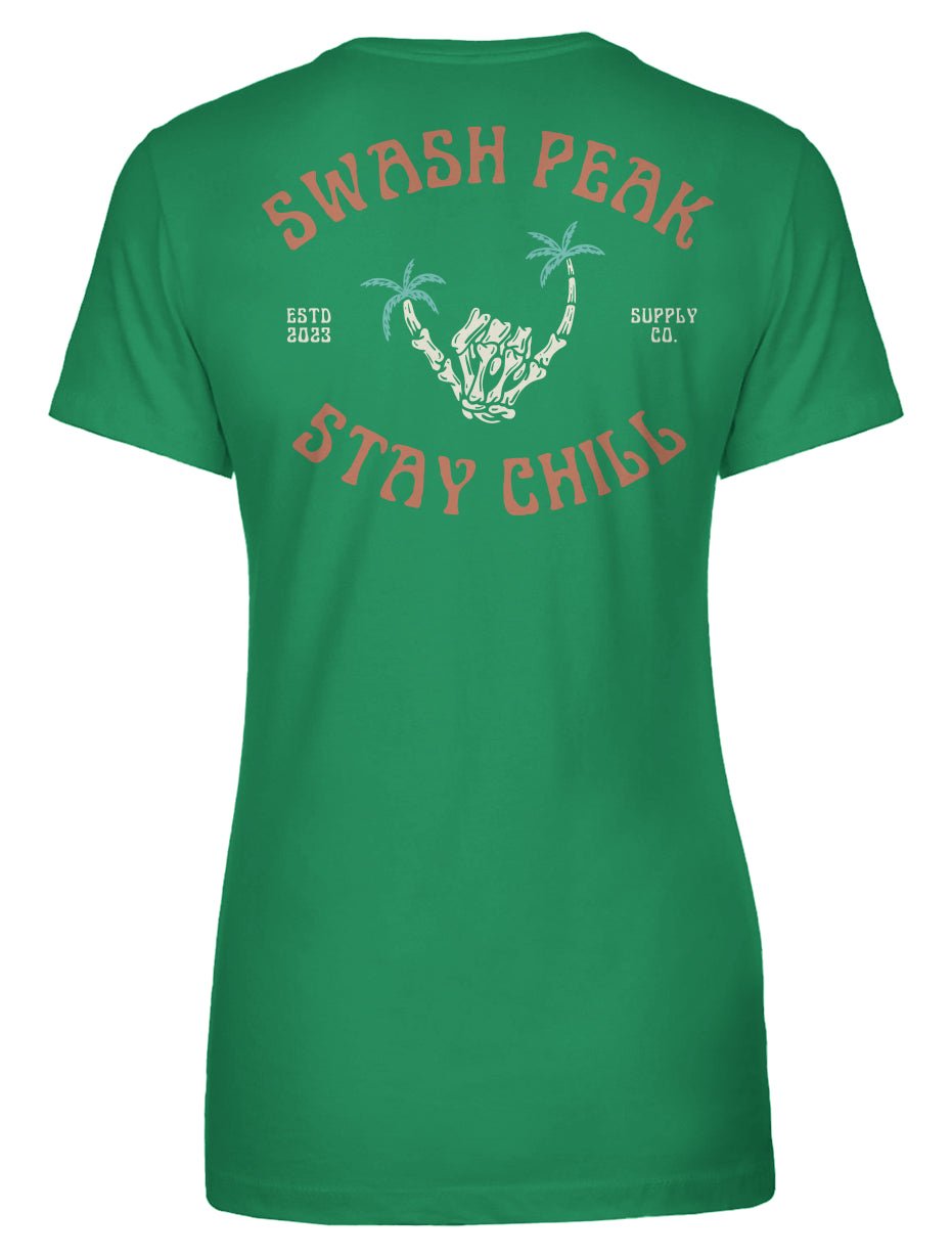 Skeleton Shaka Women's Tee - Swash Peak