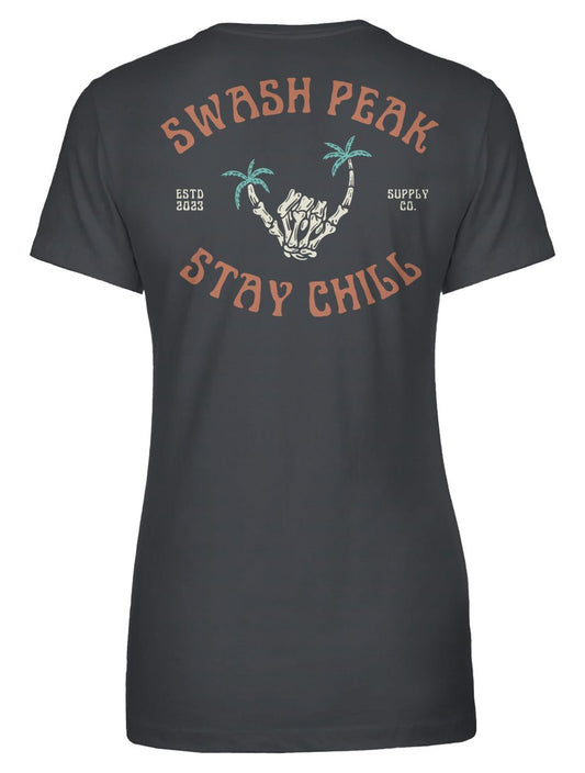 Skeleton Shaka Women's Tee - Swash Peak