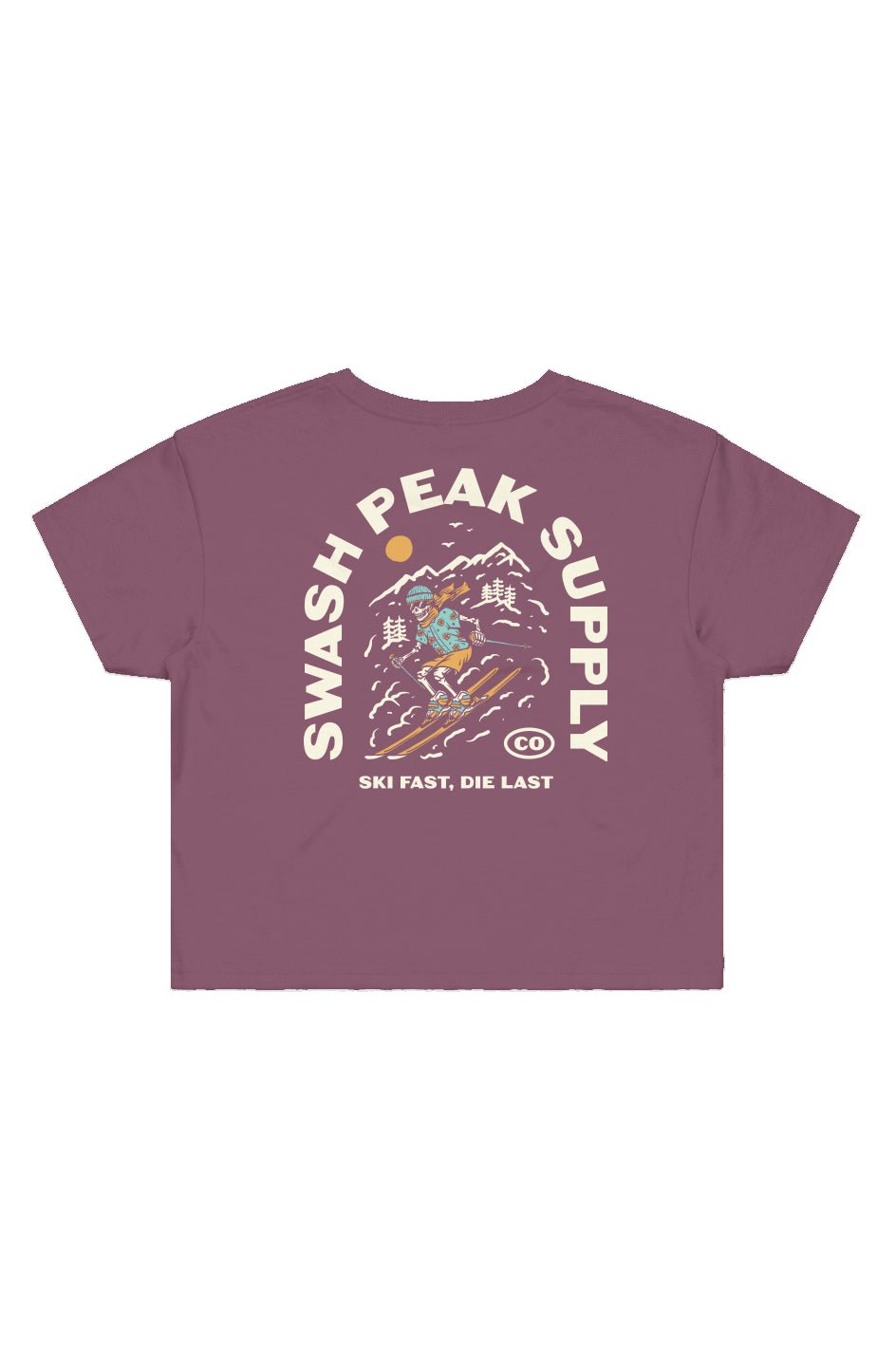 Ski Fast Cropped Tee - Swash Peak