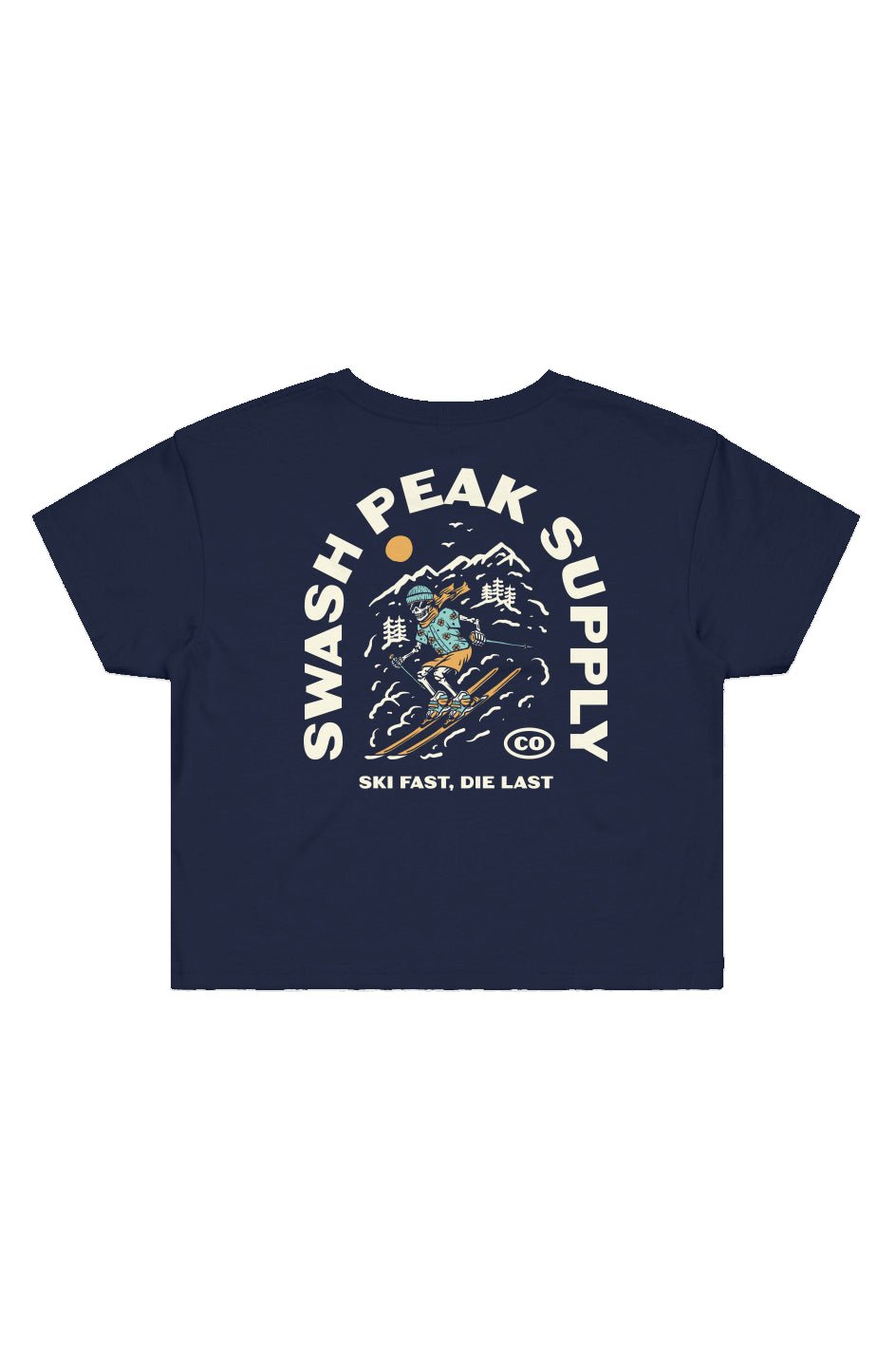 Ski Fast Cropped Tee - Swash Peak